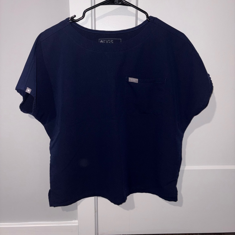 Figs Navy Blue Arua Women's Scrub Top